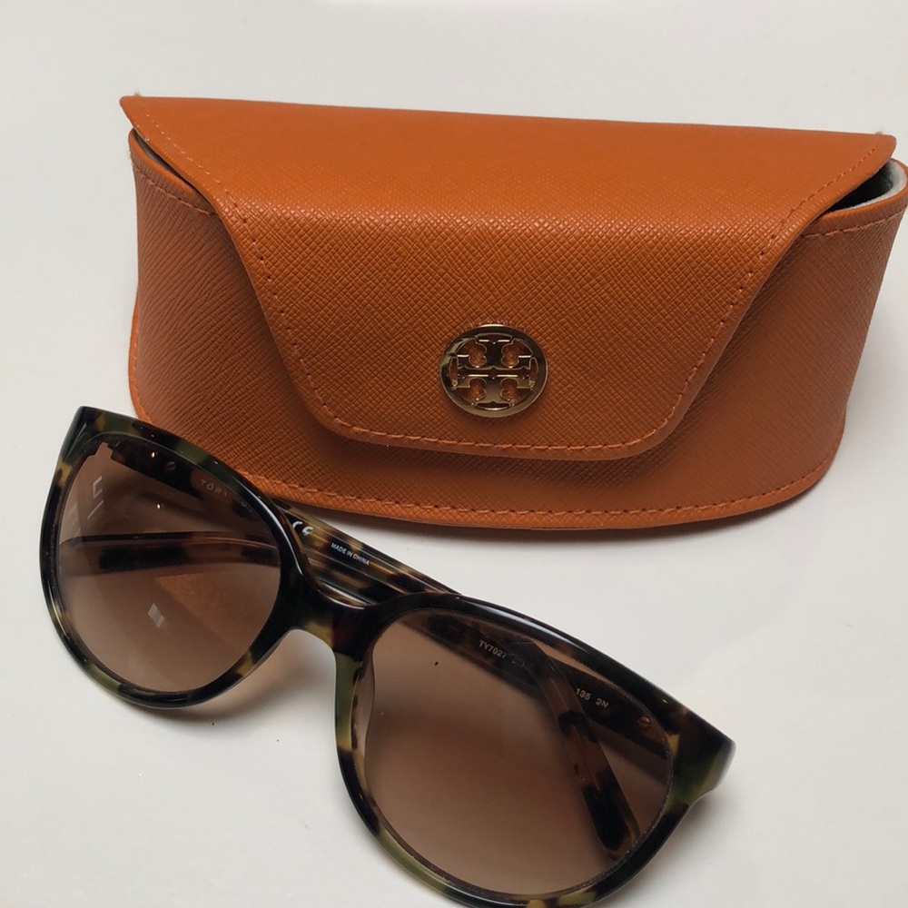 Tory Burch sunglasses + case 5.3"L x 2.2"W x 0.7"H